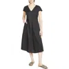 Universal Standard Louvre Tie Back Maxi Dress In Black