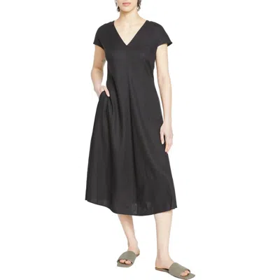 Universal Standard Louvre Tie Back Maxi Dress In Black