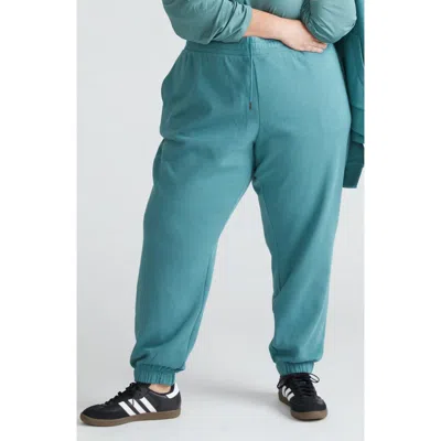 Universal Standard Lyria Fleece Sweatpants In Teal