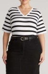 Universal Standard Maia Stripe T-shirt In Multi