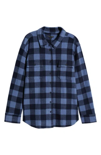 Universal Standard Maine Flannel Button-up Shirt (regular & Plus) In Midnight Plaid