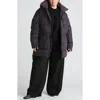 Universal Standard Matterhorn Hooded High-low Puffer Coat In Nocturnal Animal