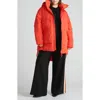 Universal Standard Matterhorn Hooded High-low Puffer Coat In Shoreline Sunset