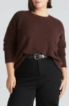 Universal Standard Melissa Sweater In Heather Brown
