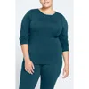 Universal Standard Mia Movement Long Sleeve Top In Green
