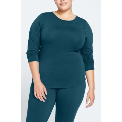 Universal Standard Mia Movement Long Sleeve Top In Green