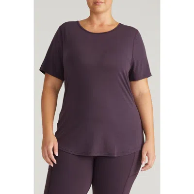 Universal Standard Mia Movement Short Sleeve T-shirt In Purple