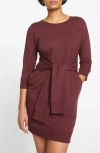 Universal Standard Misa Tie Front Dress In Black Cherry