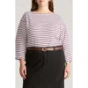 Universal Standard Montauk Breton Stripe Top In Black