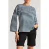 Universal Standard Montauk Breton Stripe Top In Blue