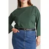Universal Standard Montauk Breton Stripe Top In Green