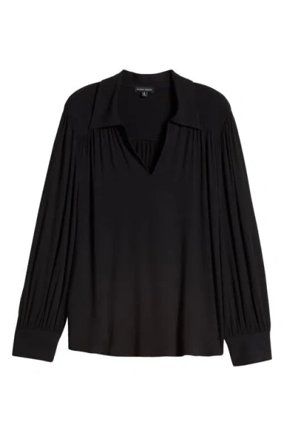 Universal Standard Moore Liquid Jersey Popover Top In Black