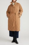 Universal Standard Nehra Quilted Coat In Brown