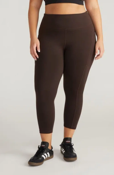 Universal Standard Next To Naked Crop Pocket Leggings In Brown