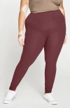 Universal Standard Next To Naked Crop Pocket Leggings In Burgundy
