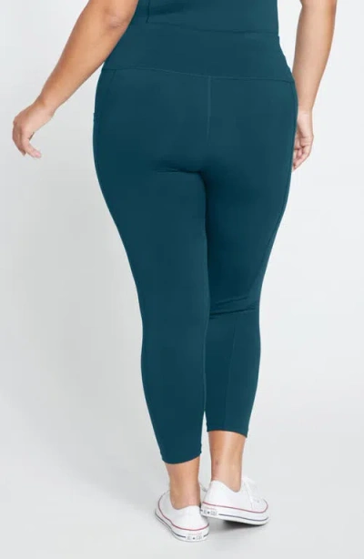 Universal Standard Next To Naked Crop Pocket Leggings In Deep Sea