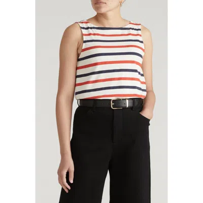 Universal Standard Noyack Breton Stripe Tank In White