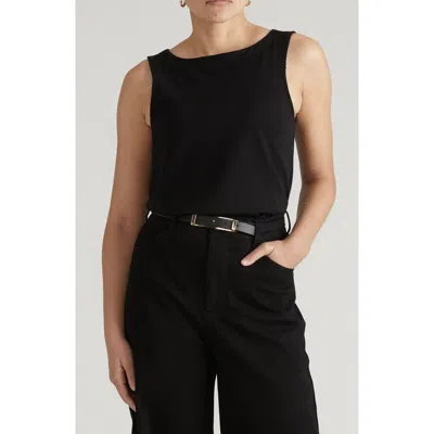 Universal Standard Noyack Breton Stripe Tank In Black