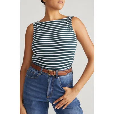 Universal Standard Noyack Breton Stripe Tank In Blue