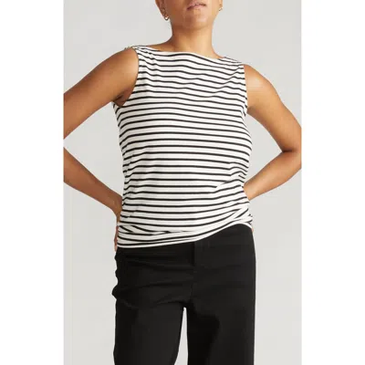 Universal Standard Noyack Breton Stripe Tank In Brown