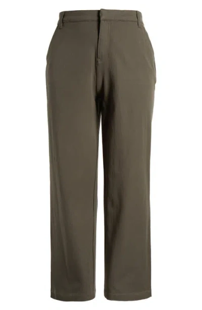 Universal Standard Orchard High Waist Stretch Twill Chino Pants In Dark Olive