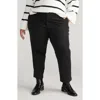 Universal Standard Orchard High Waist Stretch Twill Crop Pants In Black