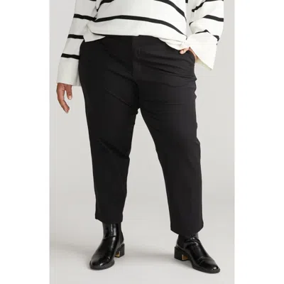 Universal Standard Orchard High Waist Stretch Twill Crop Pants In Black