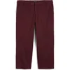 Universal Standard Orchard High Waist Stretch Twill Crop Pants In Black Cherry