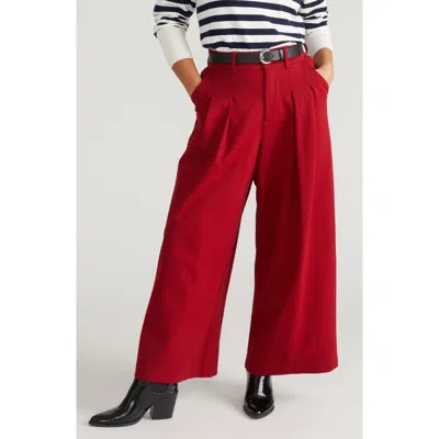 Universal Standard Palais Ponte Wide Leg Pants In Red