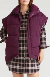 Universal Standard Paparazzi Puffer Vest In Purple
