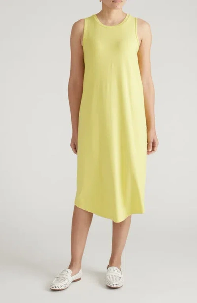Universal Standard Pearl Divine Jersey Shift Midi Dress In Yellow
