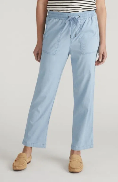 Universal Standard Perfect Tencel Chambray Pants In Blue