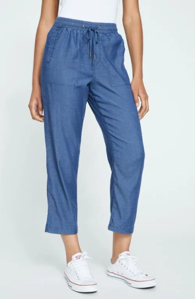 Universal Standard Perfect Tencel Chambray Pants In Blue