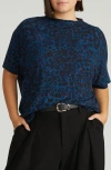 Universal Standard Petra Short Sleeve Top In Blue