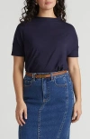 Universal Standard Petra Short Sleeve Top In Blue