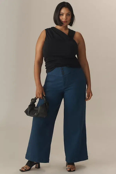 Universal Standard Plus Charlie High-rise Wide-leg Jeans In Blue