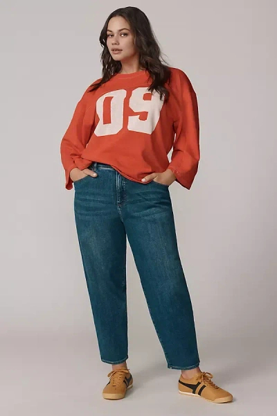 Universal Standard Plus Lou High-rise Barrel-leg Jeans In Blue