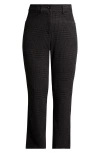 Universal Standard Ponte Cigarette Pants In Charcoal Houndstooth