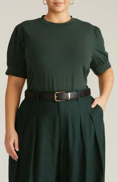 Universal Standard Puff Sleeve Top In Green
