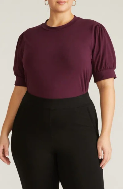 Universal Standard Puff Sleeve Top In Purple