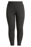 Universal Standard Pull-on Ponte Pants In Charcoal Houndstooth
