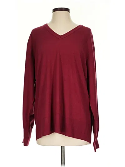 Pre-owned Universal Standard Pullover Sweater In Burgundy
