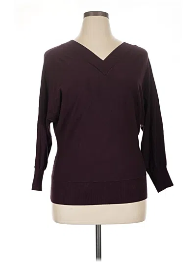 Pre-owned Universal Standard Pullover Sweater In Burgundy
