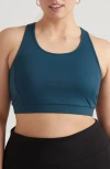 Universal Standard Racerback Sports Bra In Deep Sea