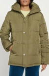 Universal Standard Rainier Short Hooded Puffer Jacket In Ivy