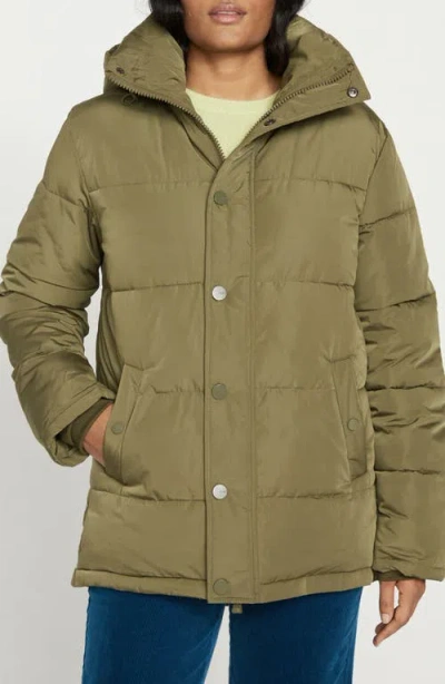 Universal Standard Rainier Short Hooded Puffer Jacket In Ivy
