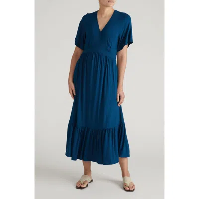 Universal Standard Ravello Liquid Jersey Midi Dress In Blue