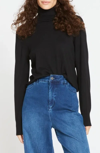 Universal Standard Renee Raglan Sleeve Turtleneck Sweater In Black