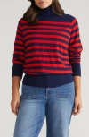 Universal Standard Renee Raglan Sleeve Turtleneck Sweater In Blue