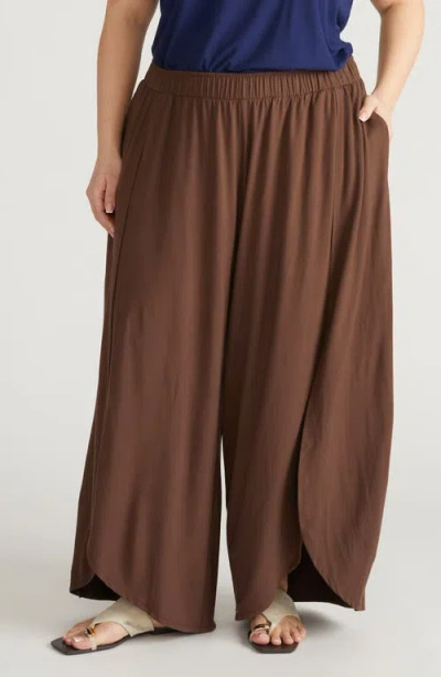 Universal Standard Rey Divine Jersey Pants In Brown